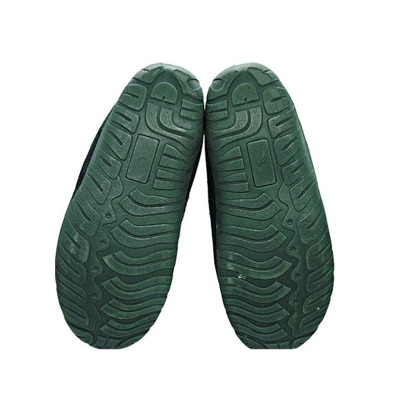 Mens Slippers Black With Plaid Trim Fleece Lined Hard Bottom Sz Large Unbranded - Picture 7 of 12